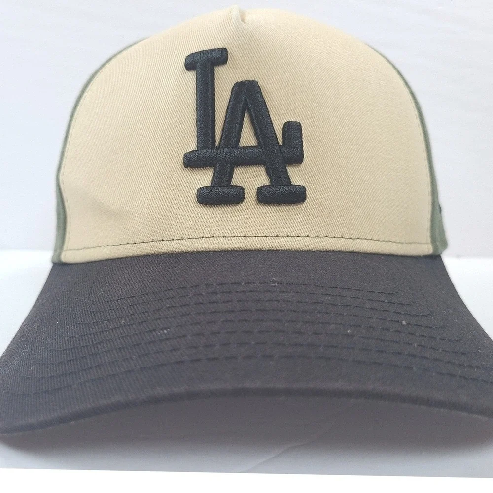 New Era 9FORTY LA Dodgers Dodger Stadium 40th Anniversary Snapback Hat Tan Green